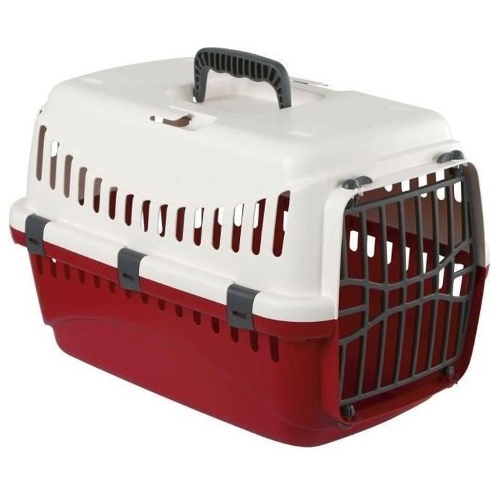 KERBL - Box de transport pour chien- EXPEDITION - Creme/Bordeaux - 48x32x32cm - Petit chien - Extérieur KERBL - Box de transport pour chien- EXPEDITION - Creme/Bordeaux - 48x32x32cm - Petit chien - Extérieur