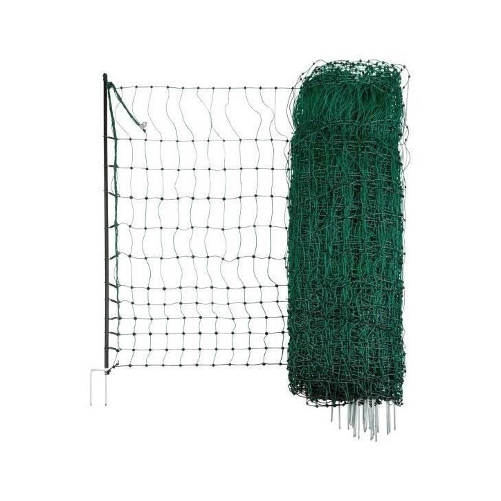 KERBL - Filet pour les poules 50 m - 106 cm - double pointe - vert - non électrique KERBL - Filet pour les poules 50 m - 106 cm - double pointe - vert - non électrique