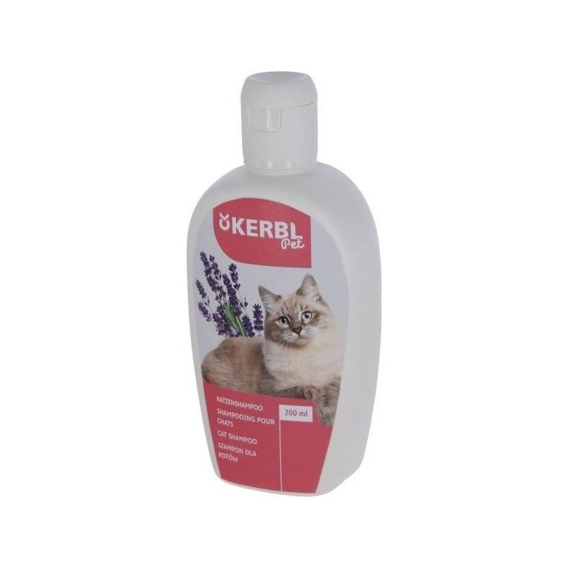 Shampoing pour chats - KERBL - 200 ml - Lavande - Mangue - Eclat et do Shampoing pour chats - KERBL - 200 ml - Lavande - Mangue - Eclat et do