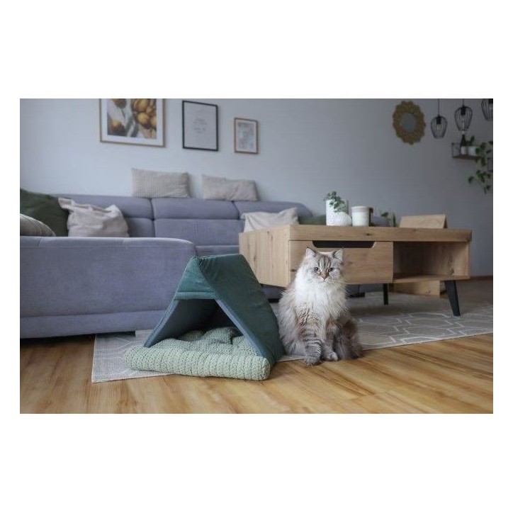 KERBL - Couchette pour chats - ANNE - 45 x 40 x 34 cm - Vert