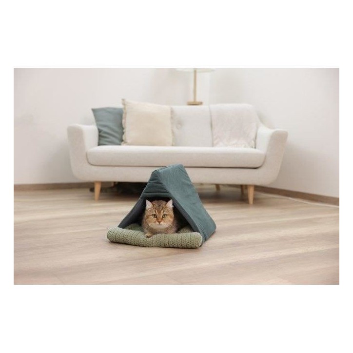 KERBL - Couchette pour chats - ANNE - 45 x 40 x 34 cm - Vert