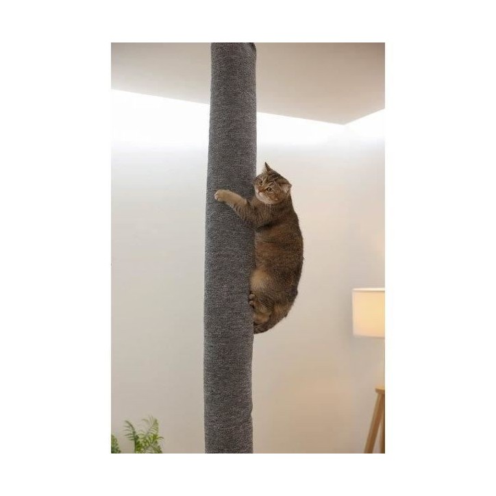 Sac a grimper pour chats - KERBL - CARPET - 16 x 16 x 240 cm - Fixation plafond - Polyester
