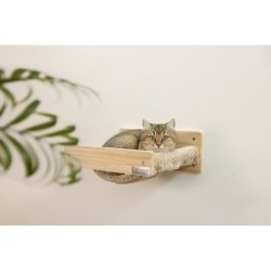 KERBL - Hamac mural pour chats - TIMBER - 38 x 33,5 x 16 cm - Bois mas