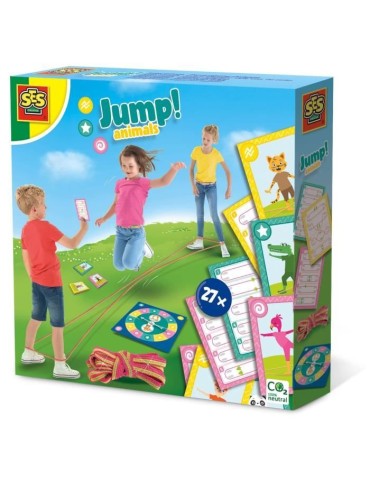 Jeu de cartes Jump! Animals - Sauts a l'élastique pour enfants de 3 ans et plus - SES CREATIVE