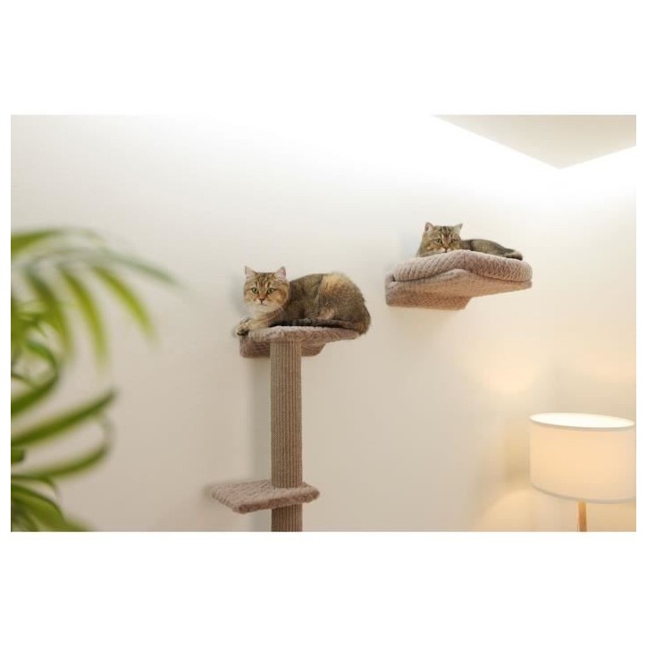 Mur d'escalade pour chats - KERBL - MONTE ALPI - 8 pieces - Gris - Tour d'escalade