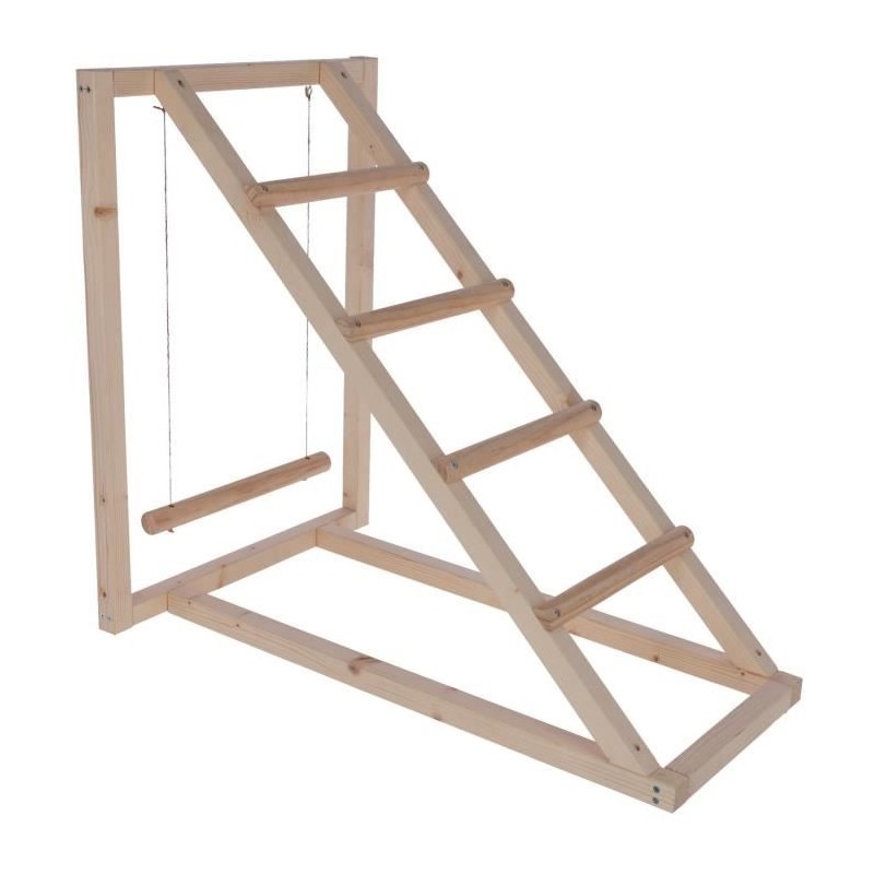 Tour d'escalade pour poules - KERBL - 85 x 55 x 76 cm - Avec balançoi Tour d'escalade pour poules - KERBL - 85 x 55 x 76 cm - Avec balançoi