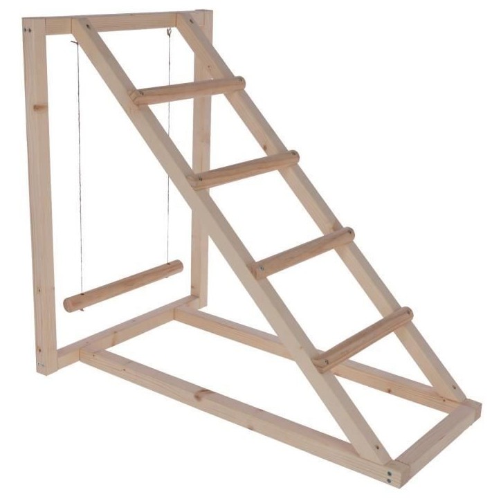 Tour d'escalade pour poules - KERBL - 85 x 55 x 76 cm - Avec balançoire - Echelle robuste Tour d'escalade pour poules - KERBL - 85 x 55 x 76 cm - Avec balançoire - Echelle robuste