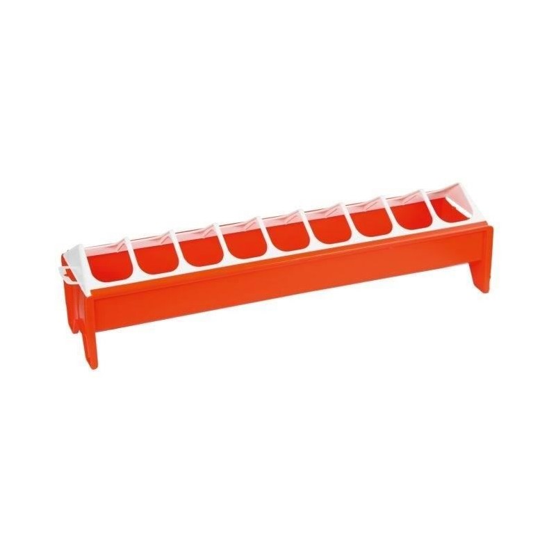 Mangeoire - KERBL - Orange - 12 x 50 cm - PVC - Pour jeunes poules Mangeoire - KERBL - Orange - 12 x 50 cm - PVC - Pour jeunes poules