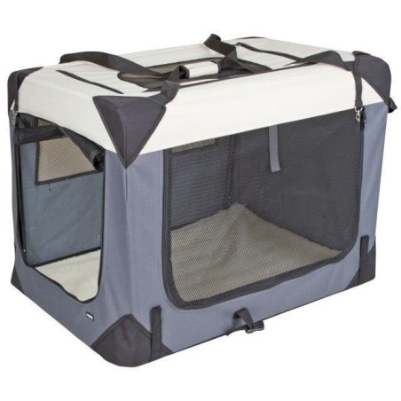 KERBL - Box de transport pour chien - JOURNEY - 81 x 58 x 58 cm - Gris