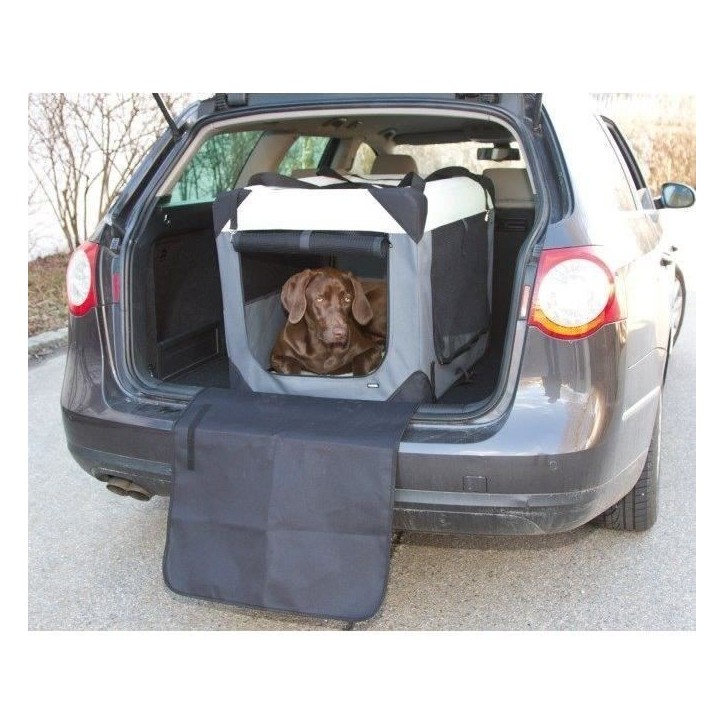 KERBL - Box de transport pour chien - JOURNEY - 81 x 58 x 58 cm - Gris / Beige KERBL - Box de transport pour chien - JOURNEY - 81 x 58 x 58 cm - Gris / Beige
