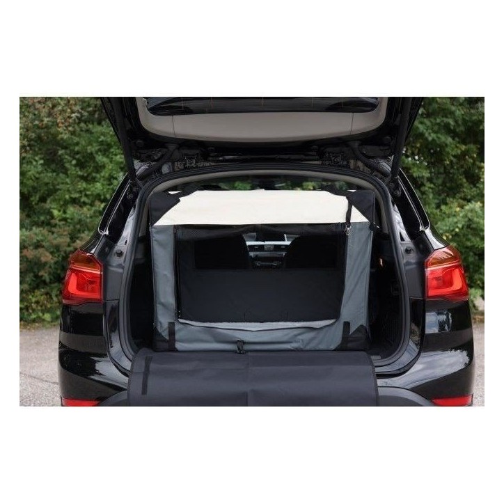 KERBL - Box de transport pour chien - JOURNEY - 81 x 58 x 58 cm - Gris / Beige KERBL - Box de transport pour chien - JOURNEY - 81 x 58 x 58 cm - Gris / Beige