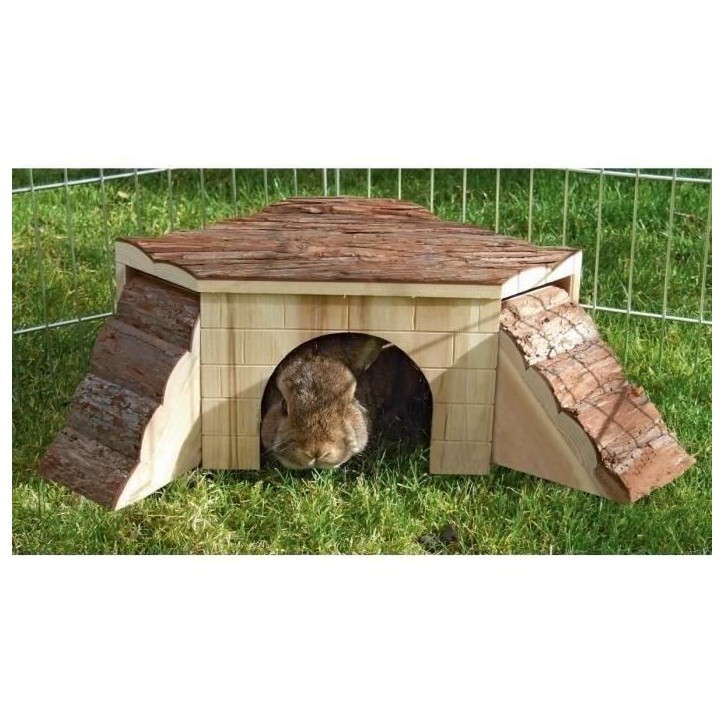 Maison Nature avec rampe pour rongeurs - 37x37x16cm - KERBL