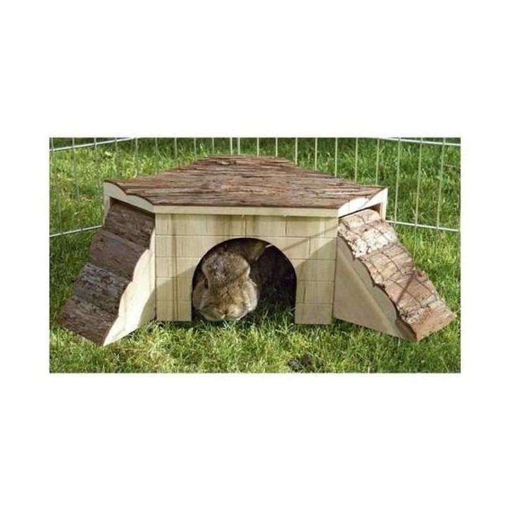 Maison Nature avec rampe pour rongeurs - 37x37x16cm - KERBL