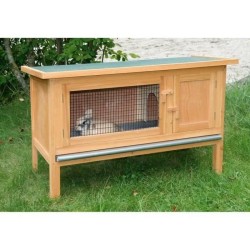 Clapier d'extérieur - KERBL - FRED - 100x45x62 cm - Bois - Abri sécu
