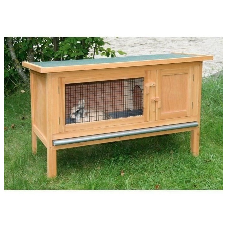 Clapier d'extérieur - KERBL - FRED - 100x45x62 cm - Bois - Abri sécurisé pour rongeurs