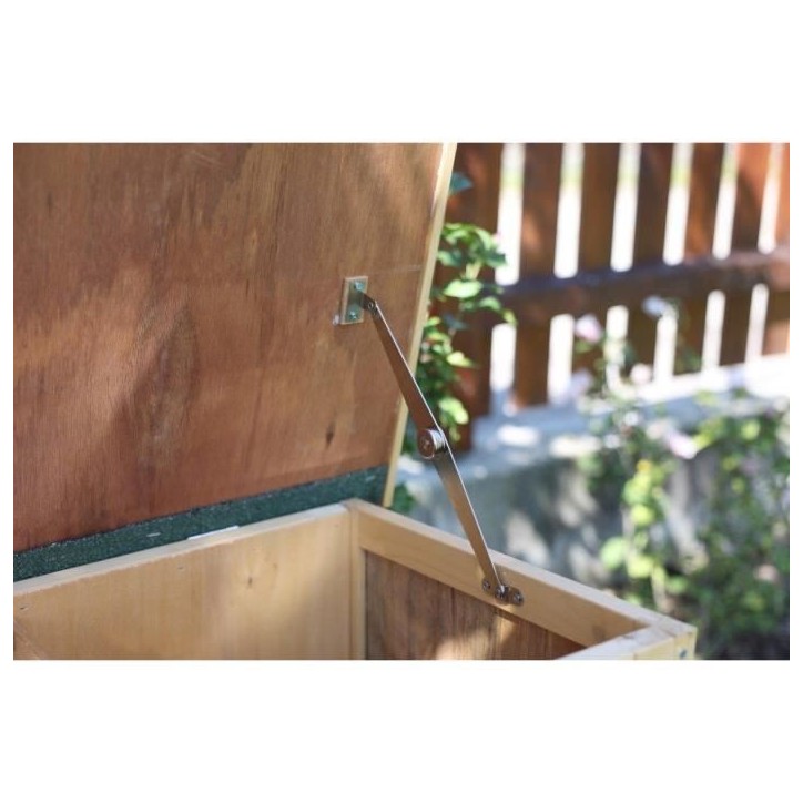 Clapier d'extérieur - KERBL - FRED - 100x45x62 cm - Bois - Abri sécurisé pour rongeurs
