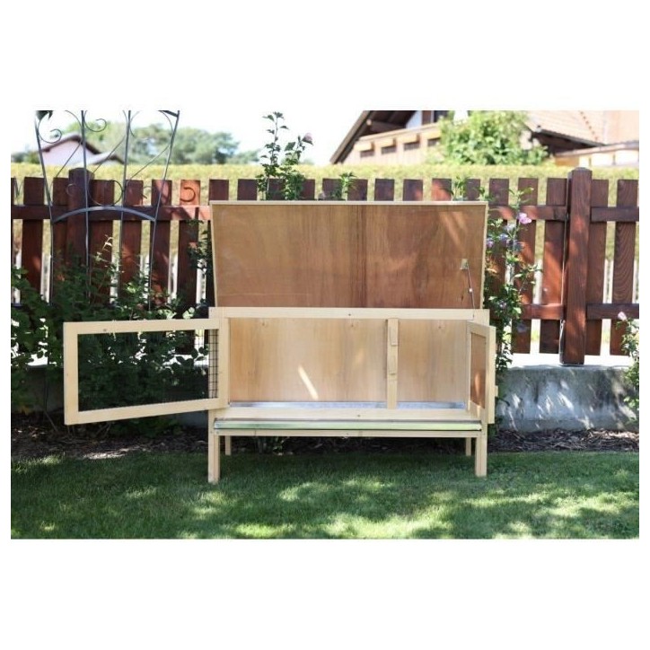 Clapier d'extérieur - KERBL - FRED - 100x45x62 cm - Bois - Abri sécurisé pour rongeurs