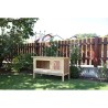 Clapier d'extérieur - KERBL - FRED - 100x45x62 cm - Bois - Abri sécu