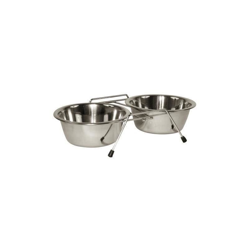 KERBL Support double écuelles 2x900ml - Pour chien KERBL Support double écuelles 2x900ml - Pour chien