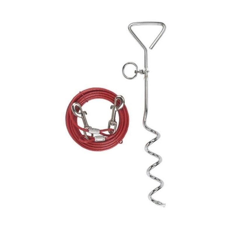 KERBL - Laisse d'attache avec ancrage spirale pour chien KERBL - Laisse d'attache avec ancrage spirale pour chien