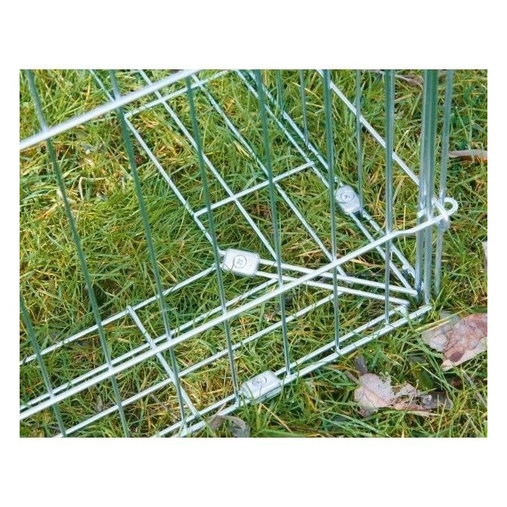 KERBL - Enclos extérieur pour rongeur - Antifugue - 180 x 90 x 75 cm - Gris - Sécurisé