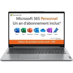 PC Portable LENOVO IdeaPad 1 15IGL7 | Windows 11 + 1 an Office - 15,6