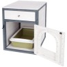 KERBL - Maison de toilette pour chat - 58 x 45 x 60 cm- IDA - Blanc/bl