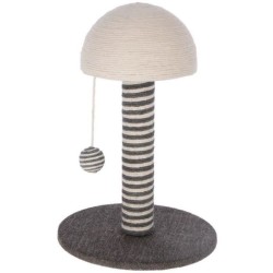 KERBL - Poteau griffoir pour chat - Tronc 42 cm - FUNGHI - Gris/blanc
