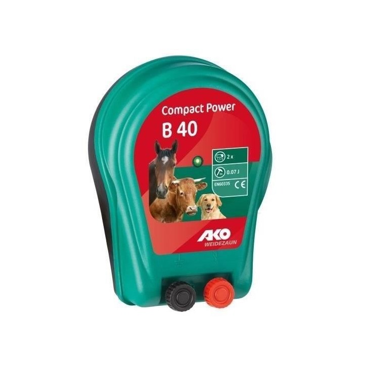 Kerbl - Ako Compact - Electrificateur - Bloc dalimentation Power B40 - 2 x 1,5 V - 1847