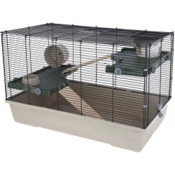 Cage 3 étages pour petits rongeurs 80*45*53 cm - FLAT NATURE - KERBL
