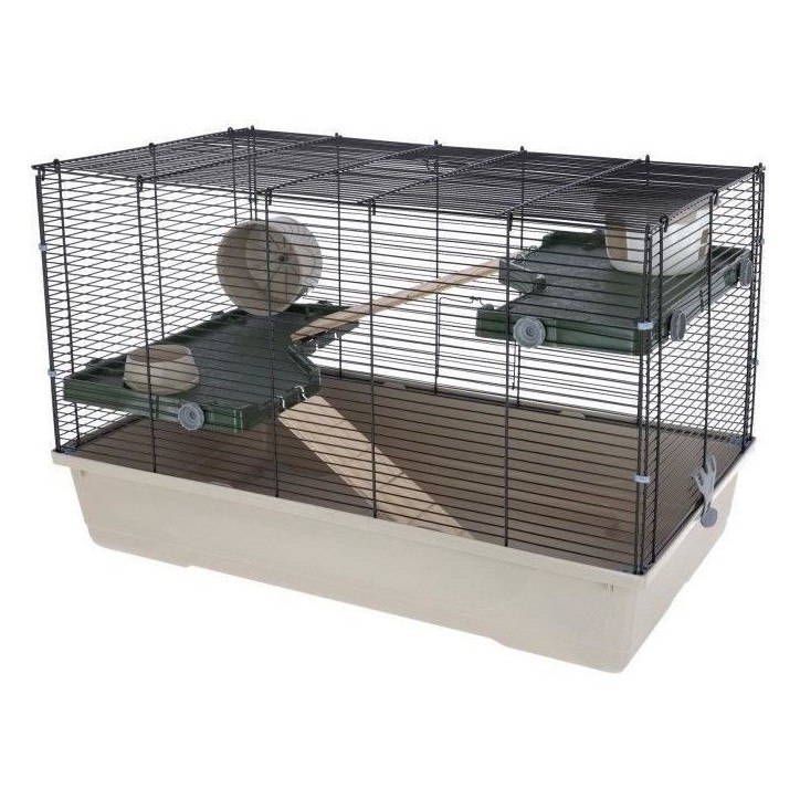 Cage 3 étages pour petits rongeurs 80*45*53 cm - FLAT NATURE - KERBL