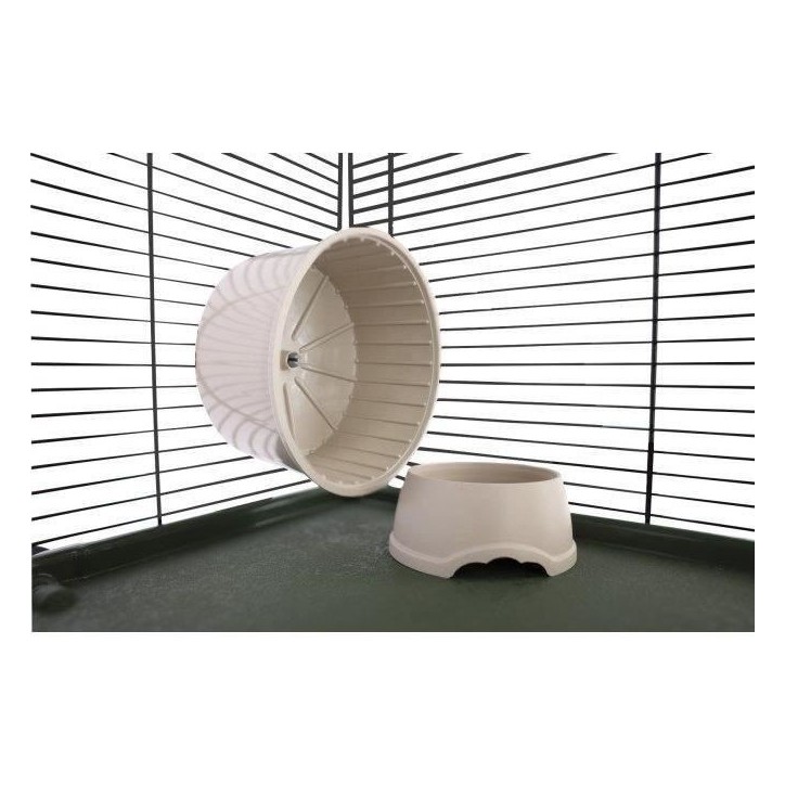 Cage 3 étages pour petits rongeurs 80*45*53 cm - FLAT NATURE - KERBL