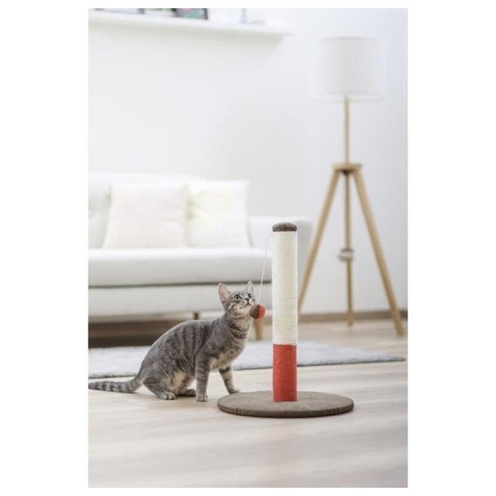 KERBL - Poteau griffoir pour chat - Tronc - 50cm - OPAL BASIC - Bordeaux/marron - Sisal