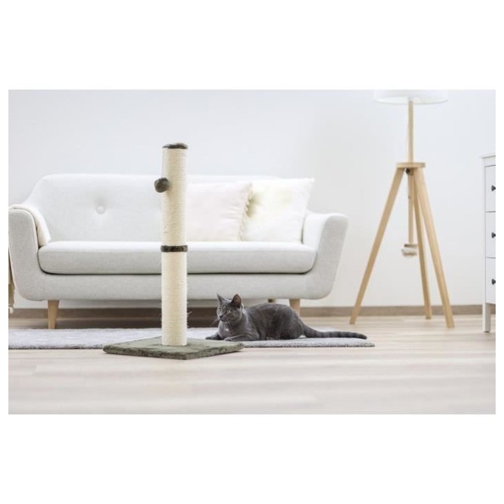 Poteau Griffoir chat - 78cm - KERBL - Gris - Sisal