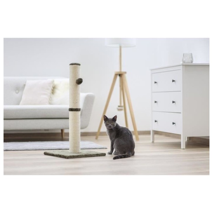 Poteau Griffoir chat - 78cm - KERBL - Gris - Sisal