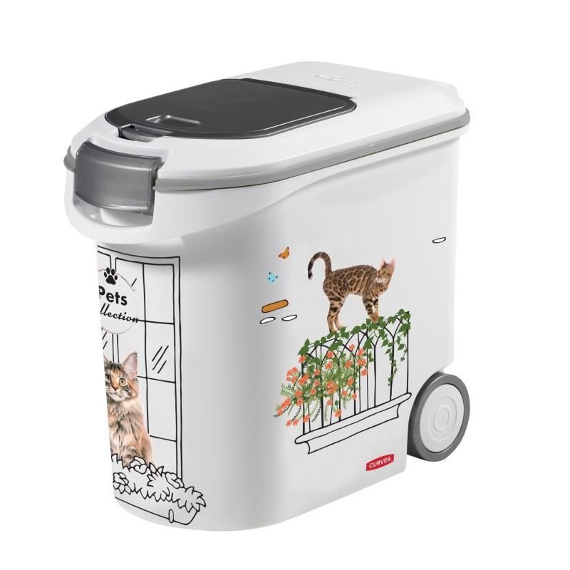 Conteneur a croquettes CURVER - 35L/12 kg - PETS COLLECTION - Pour cha Conteneur a croquettes CURVER - 35L/12 kg - PETS COLLECTION - Pour cha