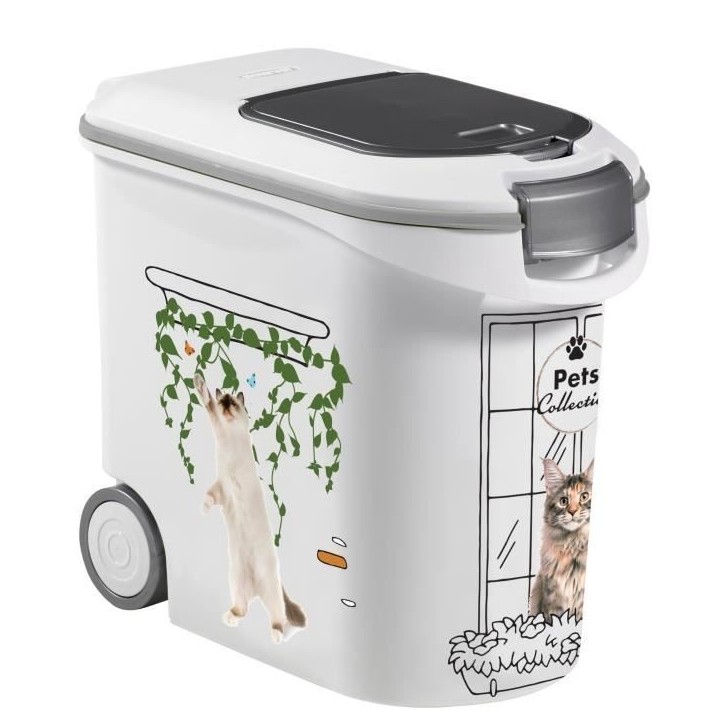 Conteneur a croquettes CURVER - 35L/12 kg - PETS COLLECTION - Pour chat