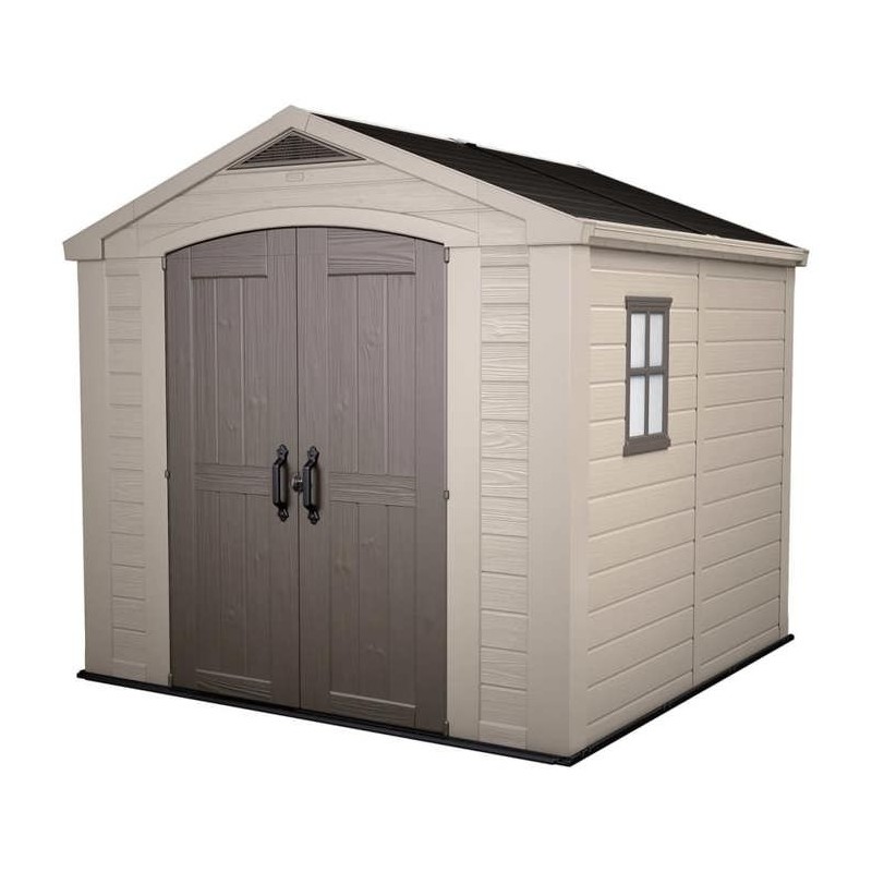 Abri de jardin en résine 6,6 m² KETER Sydney 88 Beige et Marron Abri de jardin en résine 6,6 m² KETER Sydney 88 Beige et Marron
