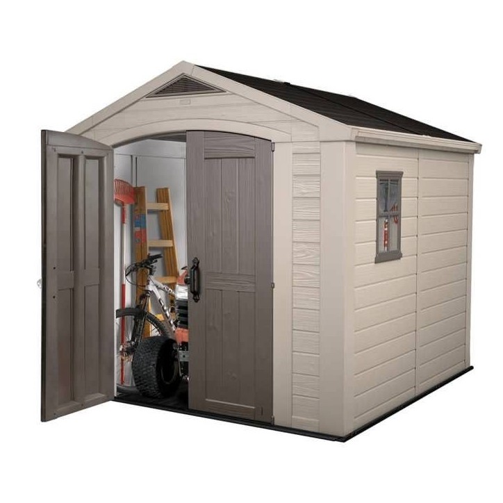 Abri de jardin en résine 6,6 m² KETER Sydney 88 Beige et Marron