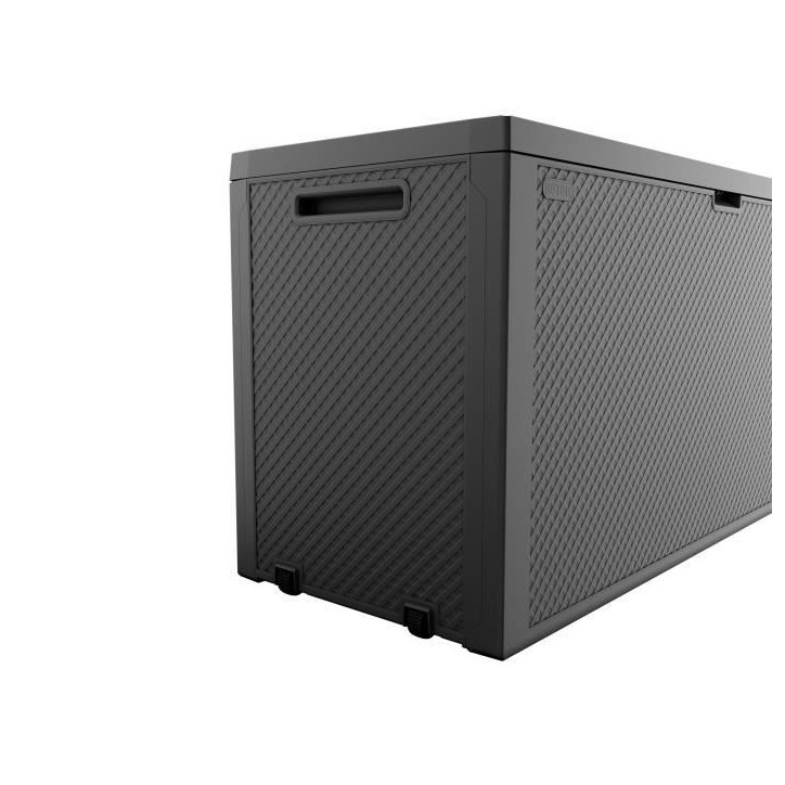 Coffre de rangement KETER extérieur en résine 270 litres Gris - Malle de jardin Emily