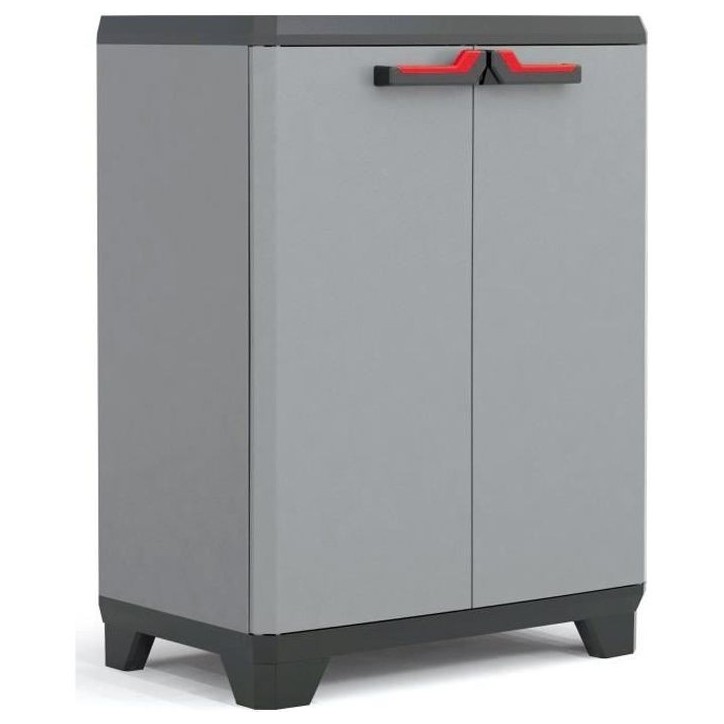 Keter Armoire de Rangement Basse Stilo Gris et Noir 90 cm Casier Organisateur 434769 Keter Armoire de Rangement Basse Stilo Gris et Noir 90 cm Casier Organisateur 434769
