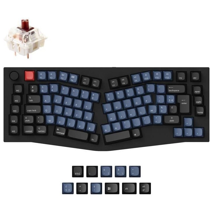 Clavier mécanique gamer - Switch mécanique Brown - KEYCHRON Q10 - ANSI - Rétroéclairage RGB Clavier mécanique gamer - Switch mécanique Brown - KEYCHRON Q10 - ANSI - Rétroéclairage RGB