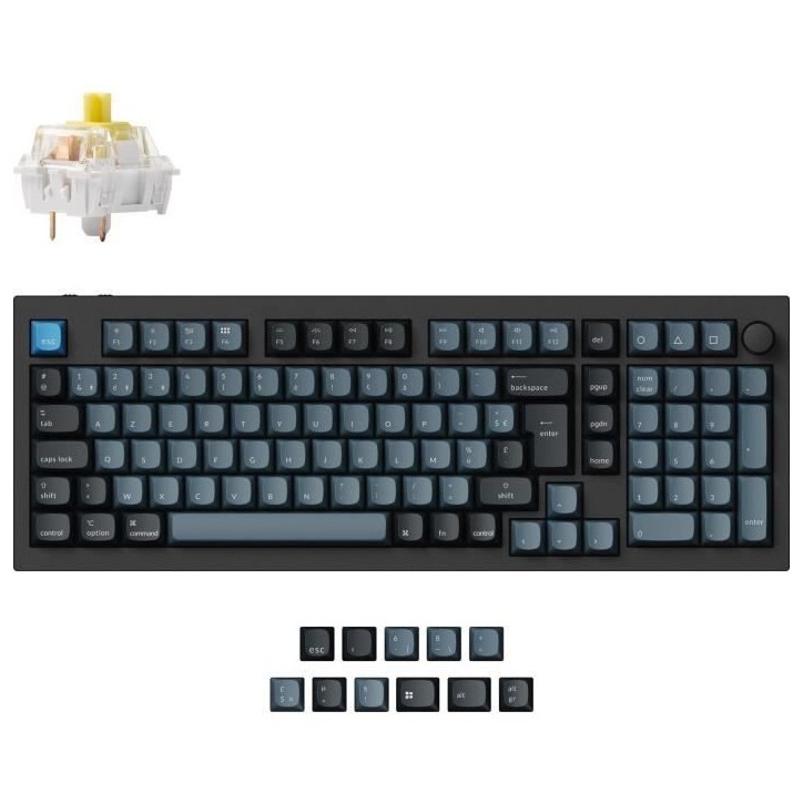 Clavier mécanique gamer - Switch mécanique Banana - KEYCHRON Q5 Pro - ANSI - Rétroéclairage RGB Clavier mécanique gamer - Switch mécanique Banana - KEYCHRON Q5 Pro - ANSI - Rétroéclairage RGB
