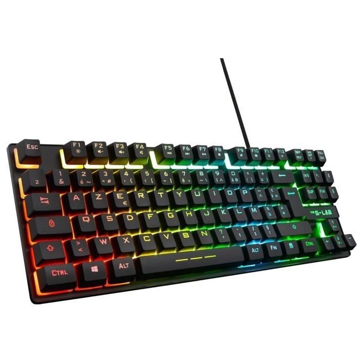 Clavier Gamer - The G-Lab - KEYZ CAESIUM TKL - RGB - Filaire - Azerty - Noir