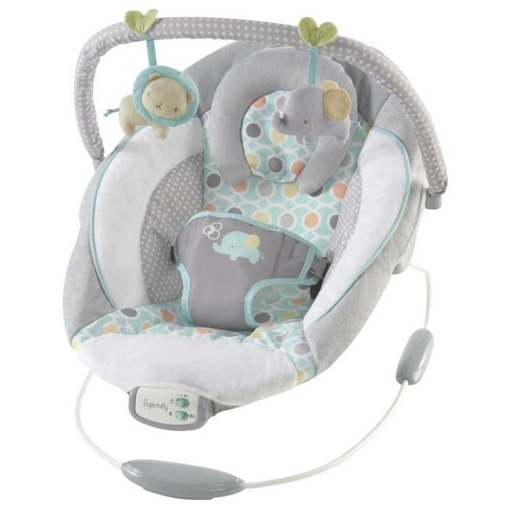 INGENUITY Transat pour bébé-Morrison- Arche avec jouets d'éveil amovible, 8 Mélodies, Vibrations apaisantes, Cadeau Noel bé INGENUITY Transat pour bébé-Morrison- Arche avec jouets d'éveil amovible, 8 Mélodies, Vibrations apaisantes, Cadeau Noel bé