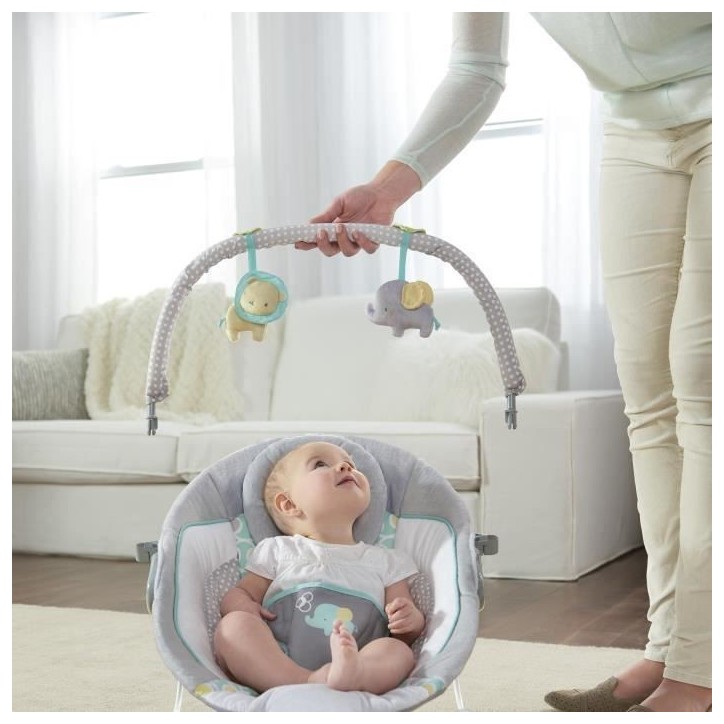INGENUITY Transat pour bébé-Morrison- Arche avec jouets d'éveil amovible, 8 Mélodies, Vibrations apaisantes, Cadeau Noel bé INGENUITY Transat pour bébé-Morrison- Arche avec jouets d'éveil amovible, 8 Mélodies, Vibrations apaisantes, Cadeau Noel bé