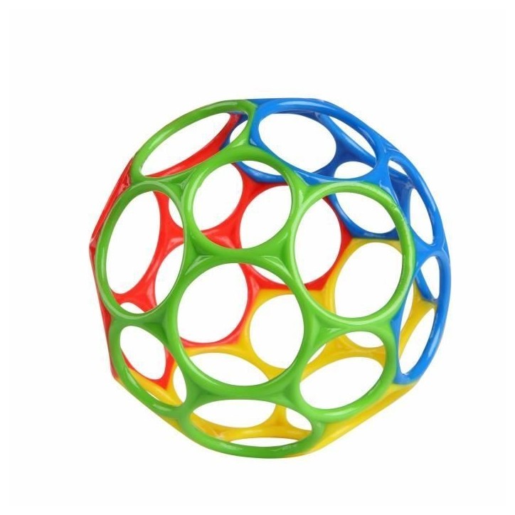 BRIGHT STARS Oball Classic balle flexible, facile a manipuler, jouet d'activité sensorielle, multicolore 0M+ BRIGHT STARS Oball Classic balle flexible, facile a manipuler, jouet d'activité sensorielle, multicolore 0M+