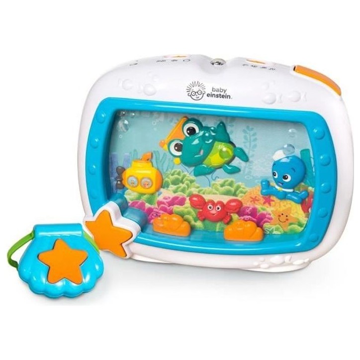 BABY EINSTEIN Veilleuse bébé - Reves marins - Réglage 25 min lumiere, son, Cadeau Noel bébé, attache lit, télécommande BABY EINSTEIN Veilleuse bébé - Reves marins - Réglage 25 min lumiere, son, Cadeau Noel bébé, attache lit, télécommande