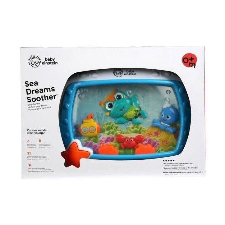 BABY EINSTEIN Veilleuse bébé - Reves marins - Réglage 25 min lumiere, son, Cadeau Noel bébé, attache lit, télécommande BABY EINSTEIN Veilleuse bébé - Reves marins - Réglage 25 min lumiere, son, Cadeau Noel bébé, attache lit, télécommande