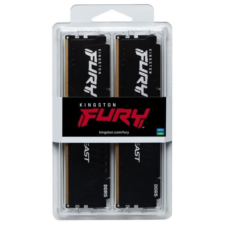 KINGSTON TECHNOLOGY Beast RAM DDR5 16 Go (2 x 8 Go) 5600 MHz CL40 KINGSTON TECHNOLOGY Beast RAM DDR5 16 Go (2 x 8 Go) 5600 MHz CL40